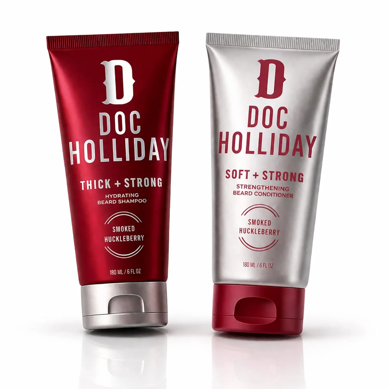 Doc Holliday Thick + Soft Beard Shampoo and Conditioner Bundle - Smoked Huckleberry