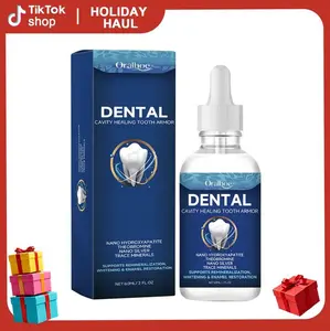 Oralhoe Oral Care Essence Gentle Gum Care, Deep Clean & Brightening Teeth yellow  Mouthwash Cleanser Cleansing Enamel Protector Whitening Solution cavity an-ti