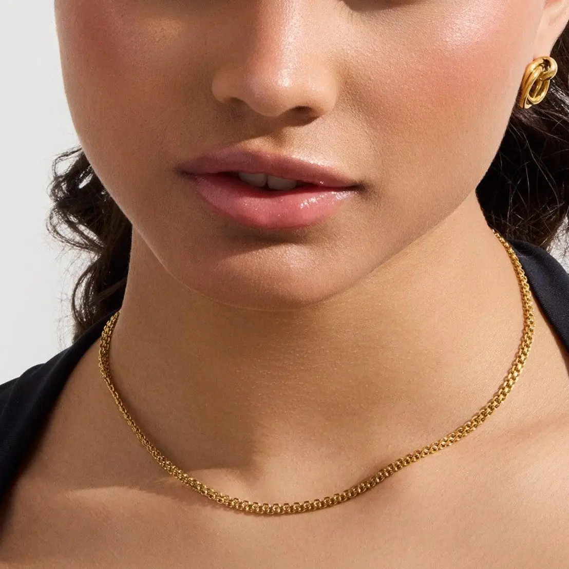 EVRY JEWELS Gold or Silver Plated Women's Hypoallergenic Retro Necklace