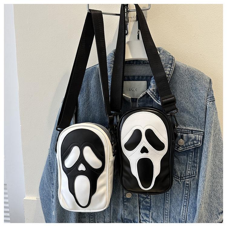 New Halloween Skull Bag | Cute Ghost Crossbody for Women | Quirky Shoulder Phone Bag | Christmas Mini Square Purse | Spooky Trendy Aesthetic