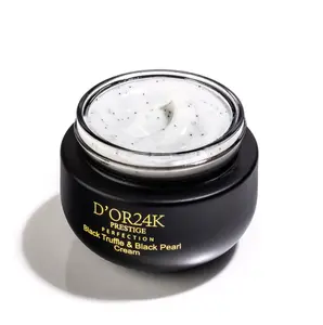 D'OR 24K Black Truffle Black Pearls Cream - Luxury Shea-Infused Face Moisturizer, Hydrating, Firming