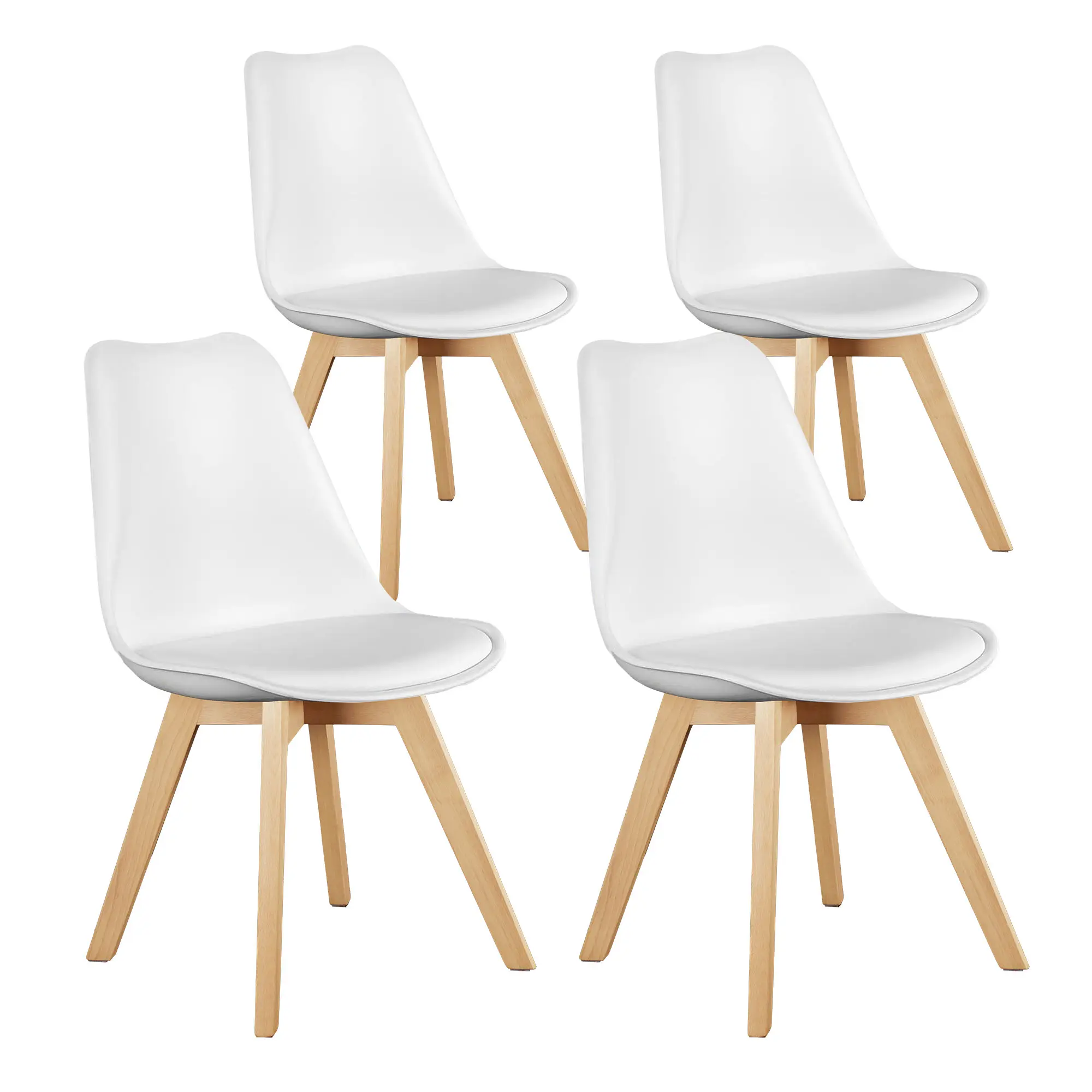 Mid-Century Modern Chair, Versatile Lounge Seating for Dining Room Living Space, Plush Cushioned Accent Chairs, Stylish Home Decor Upgrade