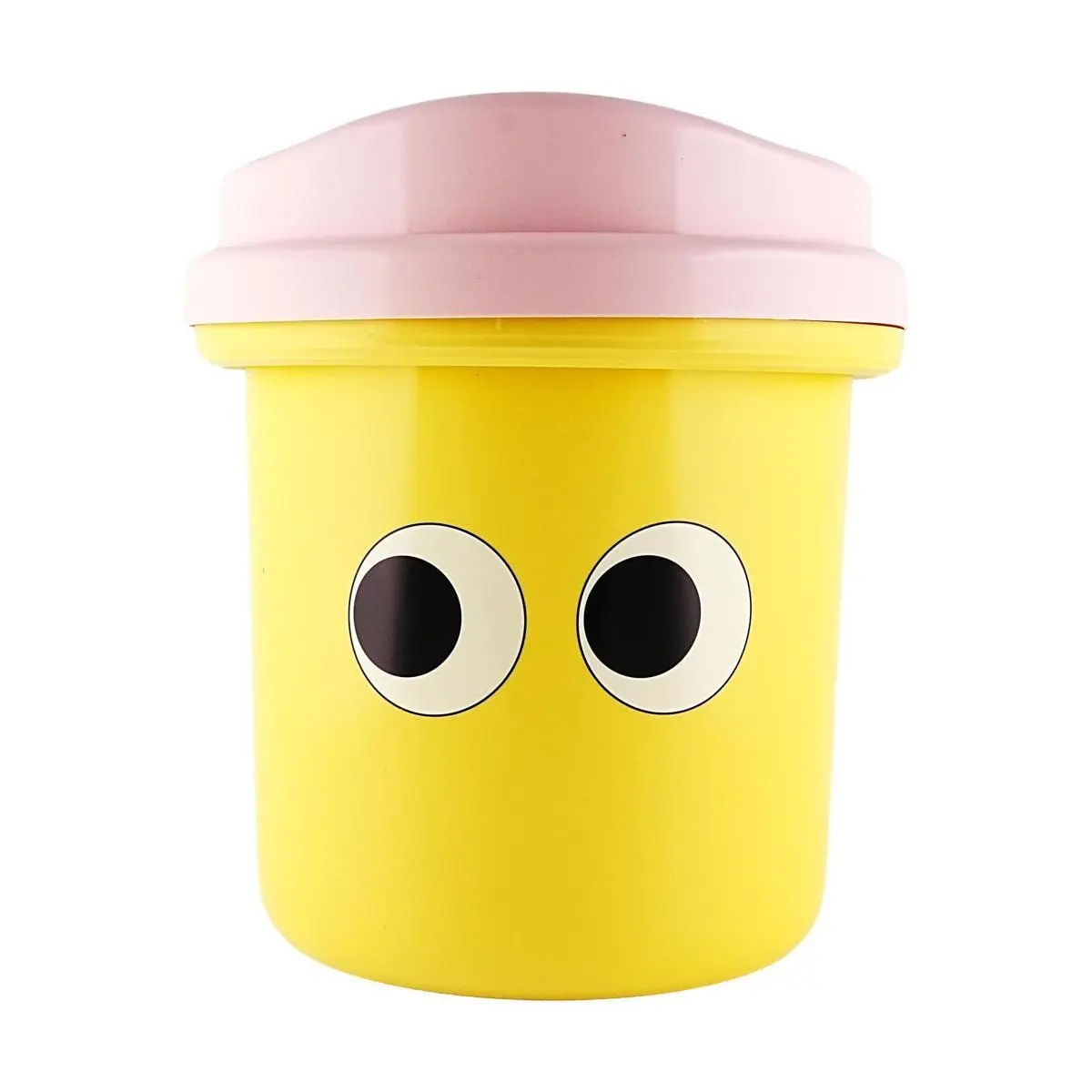 KAWASIMAYA Cartoon Trash Can 12L Creative Design for Home Living Room Bedroom Mango Yellow