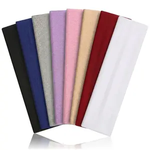 8 Pcs Non-Slip Sports Hair Bands for Women, Elastic Soft Fabric Sweaty Headbands for Fitness Yoga Running Sports (Multicolor)