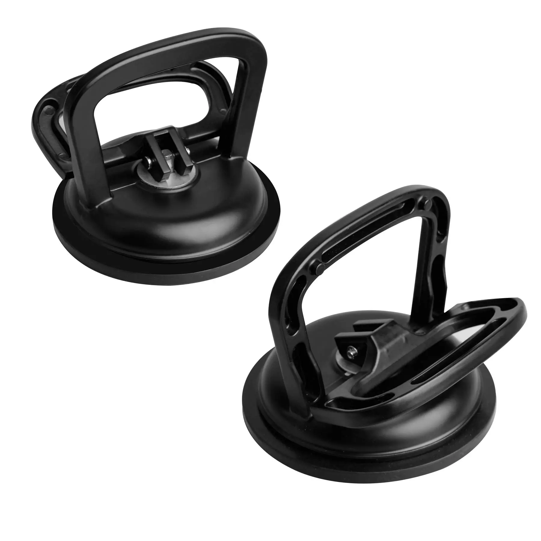 2 Pack Heavy Duty Suction Cup Lifter, Aluminum Vacuum Handle for Glass, Tile & Mirror Installation, Car Dent Repair Tool, Strong Pulling Force Dent Remover for Auto Body & Smooth Surfaces