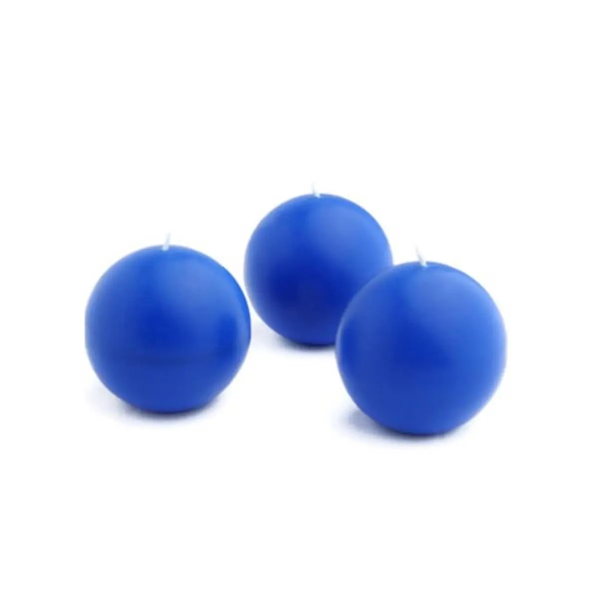 212 MAIN Classic Ball Candles, 12-Pack 2-Inch Solid Blue Handpoured Unscented Wax Candles, 7-Hour Burn Time, for Camping Hiking Room Decor, Creates Dimension, Handpoured Wax Candles