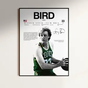 Larry Bird Poster,  Wall Print, Basketball ,  Poster Print, Sports Decor, Boston Celtics Poster,  Basketball Gift