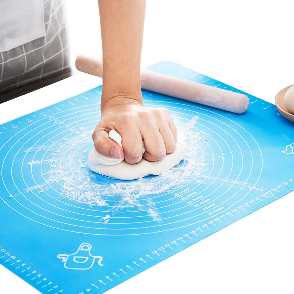 Silicone Baking Mat, Extra Thick Large Non Stick Pastry Mat Sheet for Dough Pie Crust Rolling Mats, Non-Stick and Anti-Slip, Dishwasher Safe