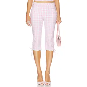 LoveShackFancy Elarose Pant in Cheerful Pink