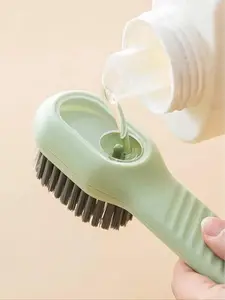 Shoe Brush with Liquid Holder, Press Type Multifunctional Shoe Brush Cleaning Tool for Home Use, Convenient Household Shoe Washing Tool, Shoe Cleaner