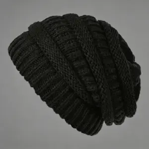 Warm Knitted Hat Windproof Ear-Protecting for Autumn Winter Elastic Loose Fit Unisex Thickened Extra Warm Outdoor Skiing