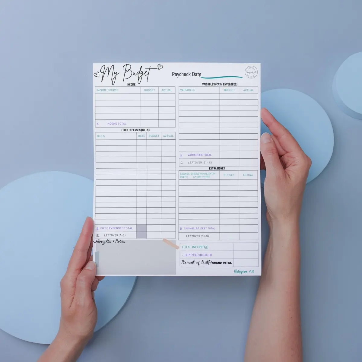 My Budget Pad, Budget by Paycheck, Budgeting, Budget, Finance, Printed Budget Sheet, Monthly Budget, Weekly Budget, Notepad