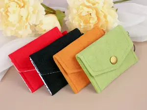 Women’s Wallet, Handmade Card Holder Keychain Wallet, Envelope Small Wallet, Fabric Coin Purse, Money Organizer