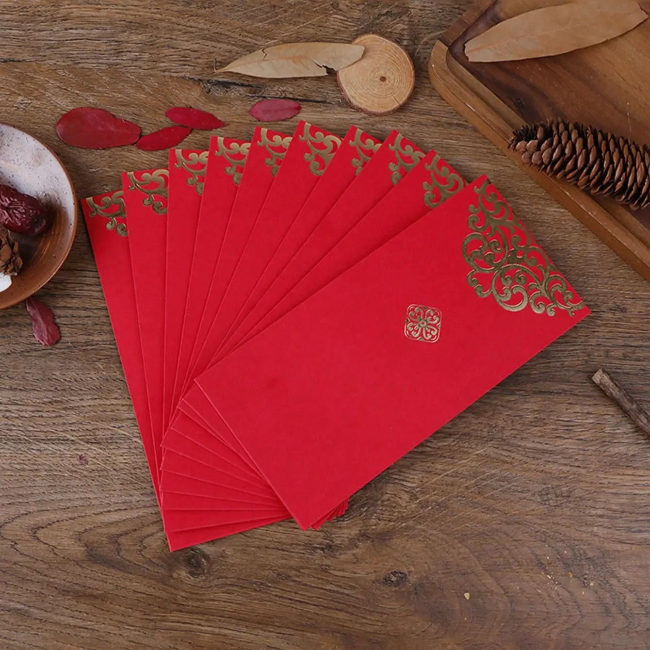 Chinese Style Creative Gold Foil Envelopes, Lunar New Year 2026 Horse Decorations, Lucky Large Office Envelopes, Festival Supplies, Lucky Envelope Pack