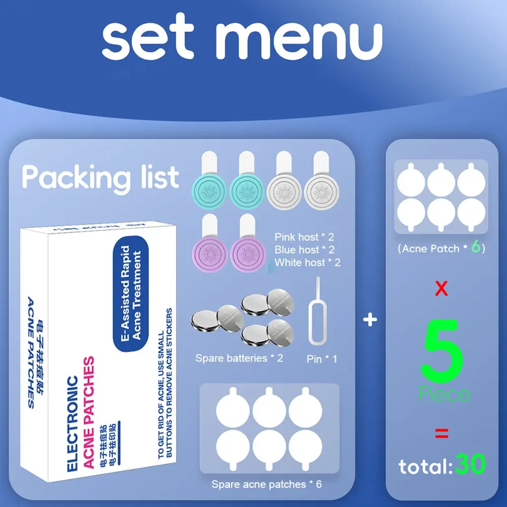 Electronic Acne Patches, LED Gel Patch Strips, Easy and Quick Application, Isolation and Soothing, Facial Skin Care Essentials, Beauty Tool