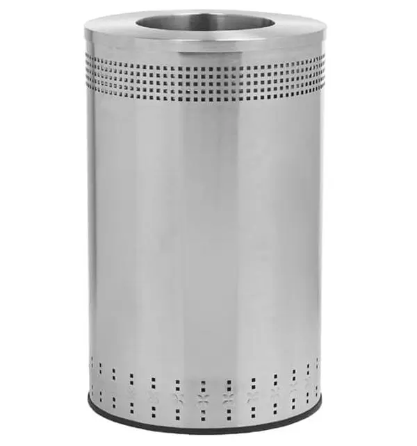Commercial Zone Products 782329 Imprinted 45 Gallon Stainless Steel Trash Can