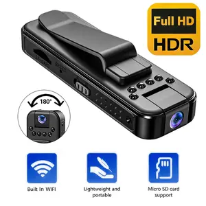 Portable Camera 2.4g WiFi Infrared Night Vision 90-Minute Battery Life 128GB Expandable Storage Mini Sports Camera for Cycling Hiking Home Monitoring Wearable Action Camera
