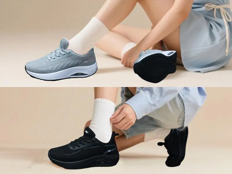 AOV Women's Adjustable Arch Support Casual Trainers - Air Cushion Shock Absorption, Non-Slip, Anti-Fatigue Soft Soled Daily Wear Women's Shoes for All-Day Standing, Daily Wear Shoes, Soft Soled Shoes