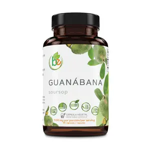 VIRAL Guanabana (Soursop) 90 Capsules 1100 mg per Serving Powerful of 100% Natural Premium Ingredients, Vegetable, Cultivada Organicamente Organically Grown