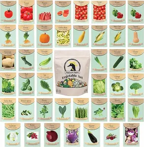 43 Pack Vegetable and Herb Seeds Variety Set with Storage Bag, Heirloom Garden Seed Collection for Indoor Outdoor Planting and Home Gardening