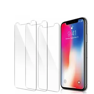 3pcs Tempered Glass Screen Protector For iPhone 11 12 13 MINI 14 15 16 17 PLUS PRO MAX
