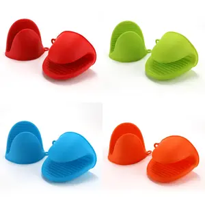 4 Pairs Silicone Cooking Pinch Grips Oven Mitts Potholder for Kitchen Cooking & Baking,Silicone Oven Mitts Heat Resistant, Red, Orange, Blue, Green, Textiles & Soft Furnishings