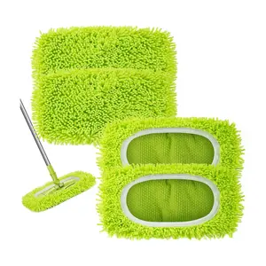 Unoutur Reusable Microfiber Mop Pads (4PCS) – Compatible with Swiffer Sweeper, Washable Wet & Dry Cleaning Cloths, Heavy Duty Non-Scratch Floor Cleaning Refills for Hardwood, Tile, Laminate & Pet Hair Removal