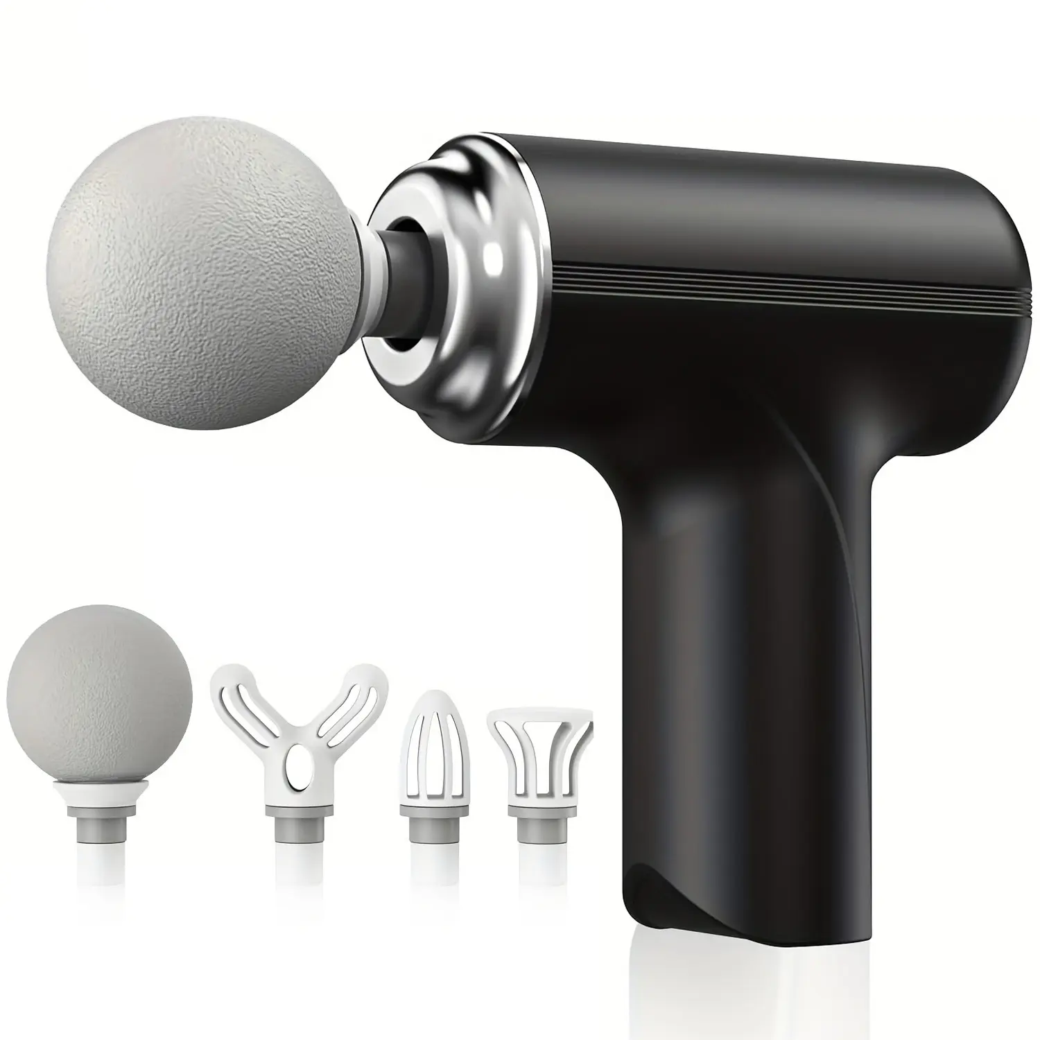 Electric Massage Gun for Full-Body Relief, Rechargeable Handheld Massager with Interchangeable Heads, Portable Design for Home & Travel Use, Portable Muscle Massagers, USB Rechargeable Massagers