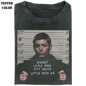 Dean Winchester Mugshot T-shirt, Supernatural TV Show Shirt, Vintage Arrest Scene Tee, Retro Graphic Tee for Fans, Gift for Men, Gift for Women, Crew Neck T-shirt, Trending T-shirt