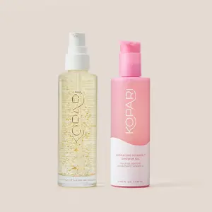 Kopari Shower to Glow Oil Duo – Cleanse & Glow Shower + Body Oil Set