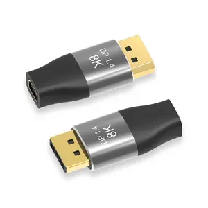 Mini Dp Female to Dp Male Adapter, 2-Pack Mini Displayport to Displayport Converter, 8k@60hz, Bidirectional, for Laptops, Gaming Consoles