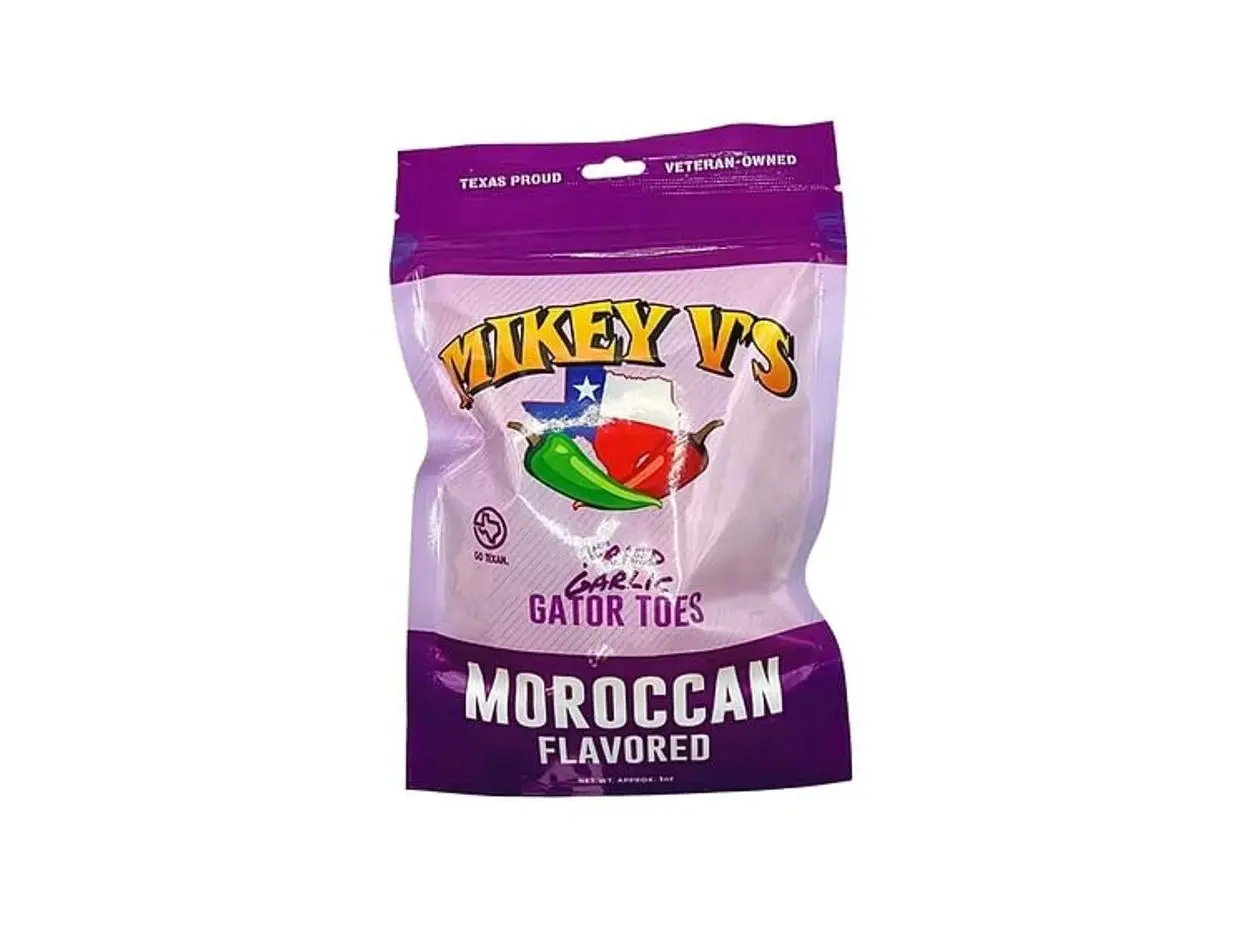 Mikey V’s Moroccan “Gator Toes” – Deep-Fried Garlic Snacks, Crunchy Garlic Bites, 3.9 oz Bag