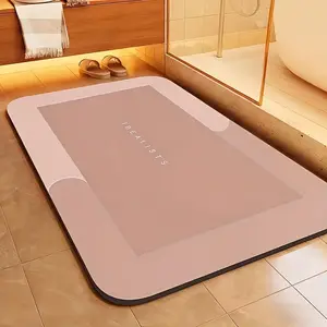 1PC super absorbent bathroom floor mat, quick-drying anti-slip floor mat, washable and easy to clean, suitable for various scenarios such as shower rooms and bathtub door MATS, perfect home decoration and accessories