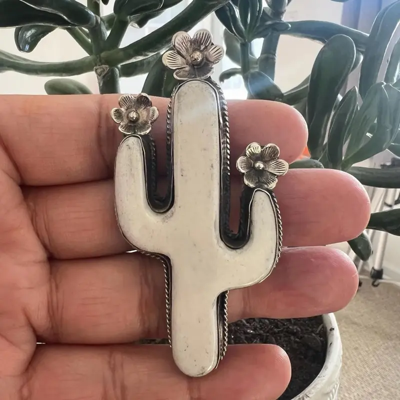 Handmade Carved Bone Pendant