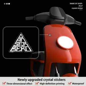 4Pcs/1 set of Canserbero logo crack white stickers, ideal as motorcycle decals, bumper stickers and car stickers. Waterproof