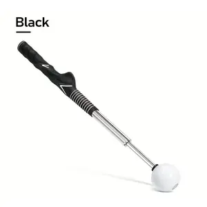 Retractable Golf Swing Training Aid,Rhythm Click Sound Warm Up Golf Swing Trainer,Golf Grip Trainer Attachment -Strength & Tempo Training for Chipping Hitting,Golf Accessories for Men