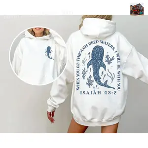 Whale Shark Graphic Hoodie Unisex Pullover Streetwear NYE & Vacation Outfit TikTok Shop Deals