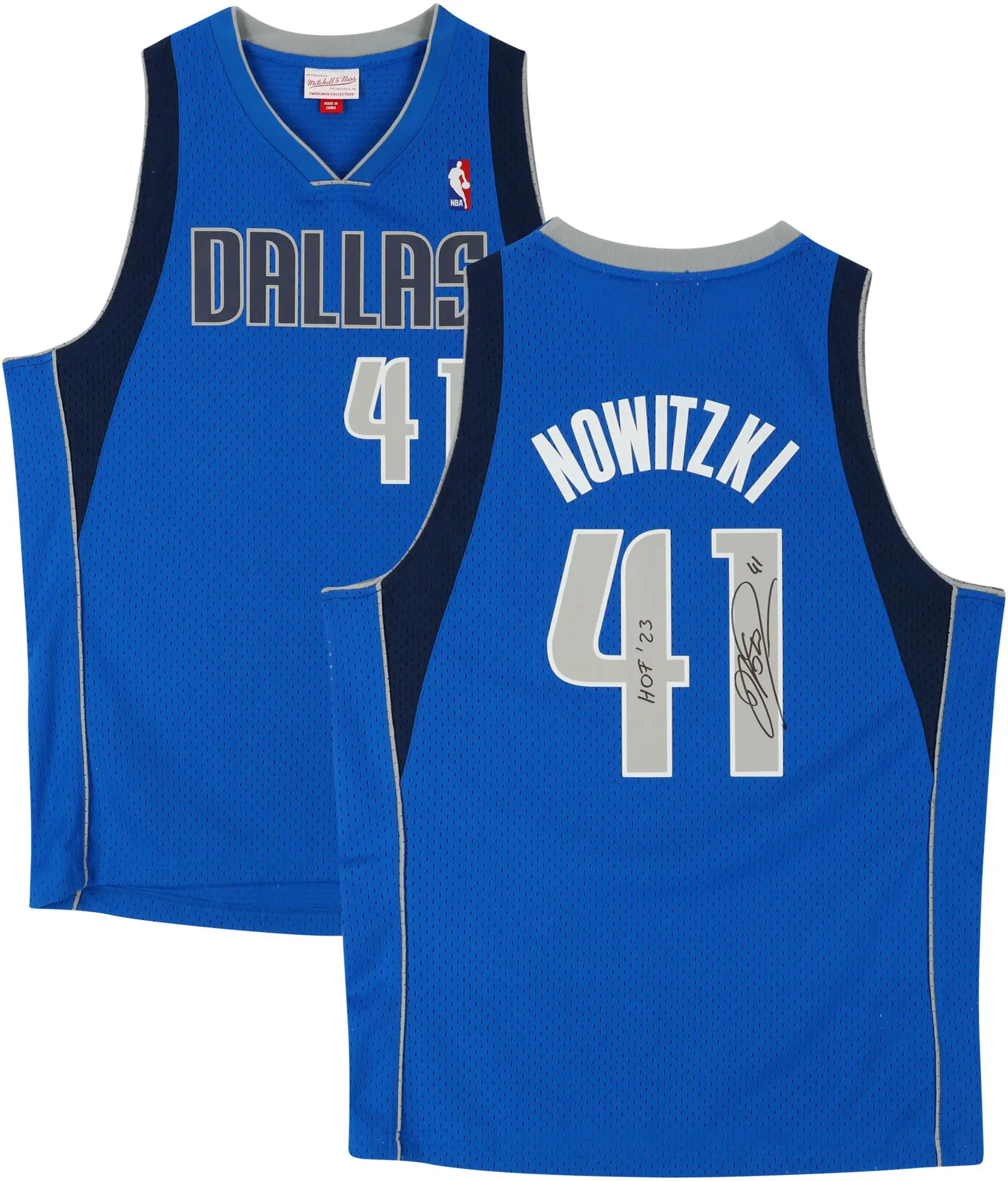 Dirk Nowitzki Dallas Mavericks Autographed Royal Blue Mitchell & Ness 2010-2011 Swingman Jersey with "HOF 2023" Inscription - Fanatics Authentic Certified
