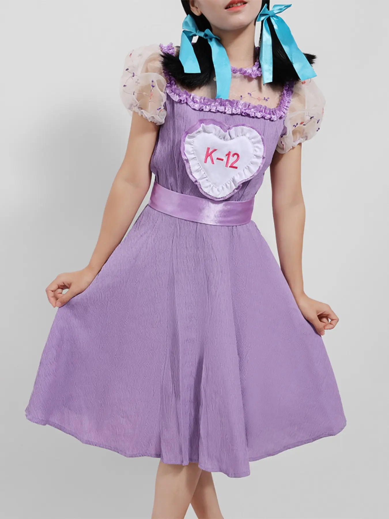 Movie K-12 Cosplay Costume Full Sets Pink Purple Slim Dress Uniform Suits for Women Womenswear Outfit Halloween Carnival Party Clothes Roleplay