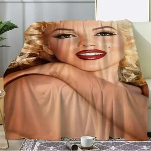 Marilyn Monroe Blanket Ultra-Soft Flannel Cozy Cover Featuring Iconic Hollywood Glamour Artwork, Perfect As A Warm Throw For Sofa Lounging, Lightweight Travel Blanket, And Stylish Bed Blanket Decor For Movie Fans