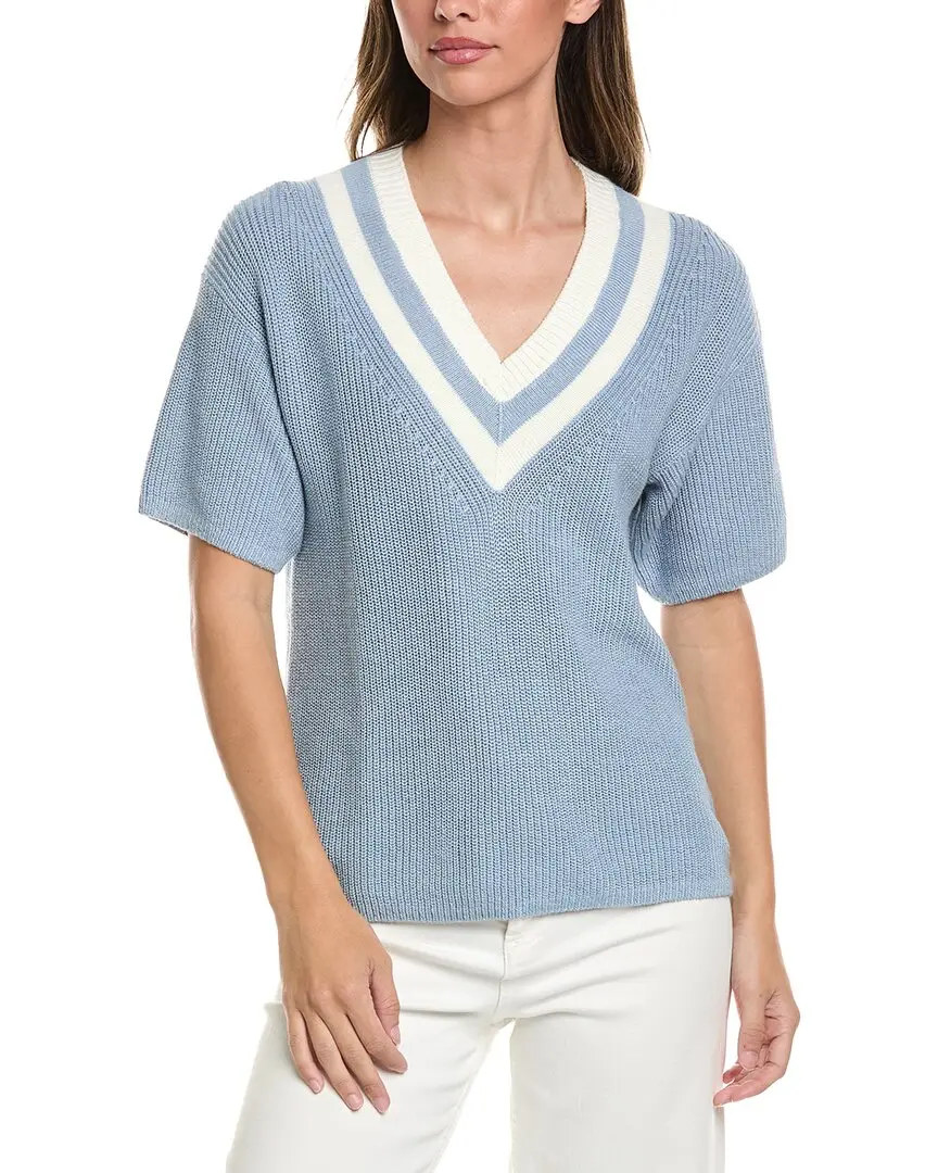 Brooks Brothers Mini Cable Linen-Blend Tennis Sweater