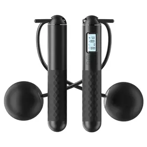 Jump rope fitness - counting model - professional training - indoor silent jump rope - weighted ball for men and women-Adjustable Cordless Smart Skipping Rope
