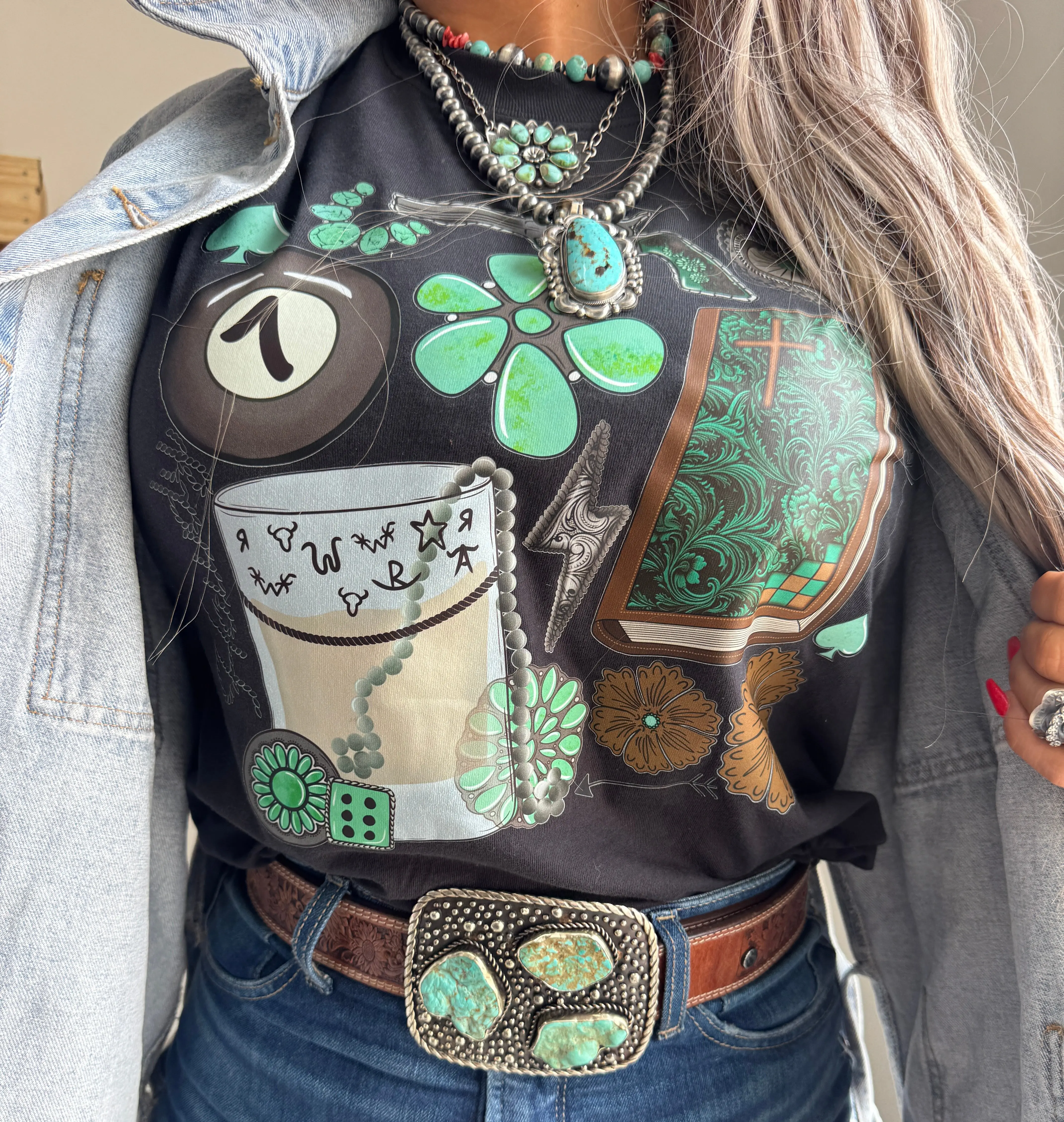 Boots, Bibles & Turquoise Comfort Colors Tee
