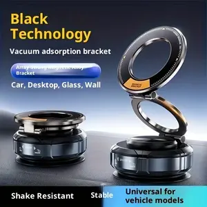 New Upgraded Vacuum Magnetic Car Phone Holder, 360° Strong Suction, Fits iPhone & Android, Universal Car Mount, Car Dashboard, Window, Mirror Mount