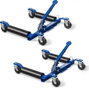 Car Dolly Jack Set of 2, Mechanical 1500-lbs Wheel Dolly, 9'' car Wheel Dolly Positioning Jack, Car Dollies for Vehicle Positioning & Auto Repair Moving, Blue,Cars accessories