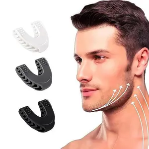 U Shaped Chin Exerciser 3 Counts New Facial Pop N Go Jawline Trainer, Jawline Shaper, Face Fitness Muscle Chewing Ball Bite Toy, 5.5x6 Cm
