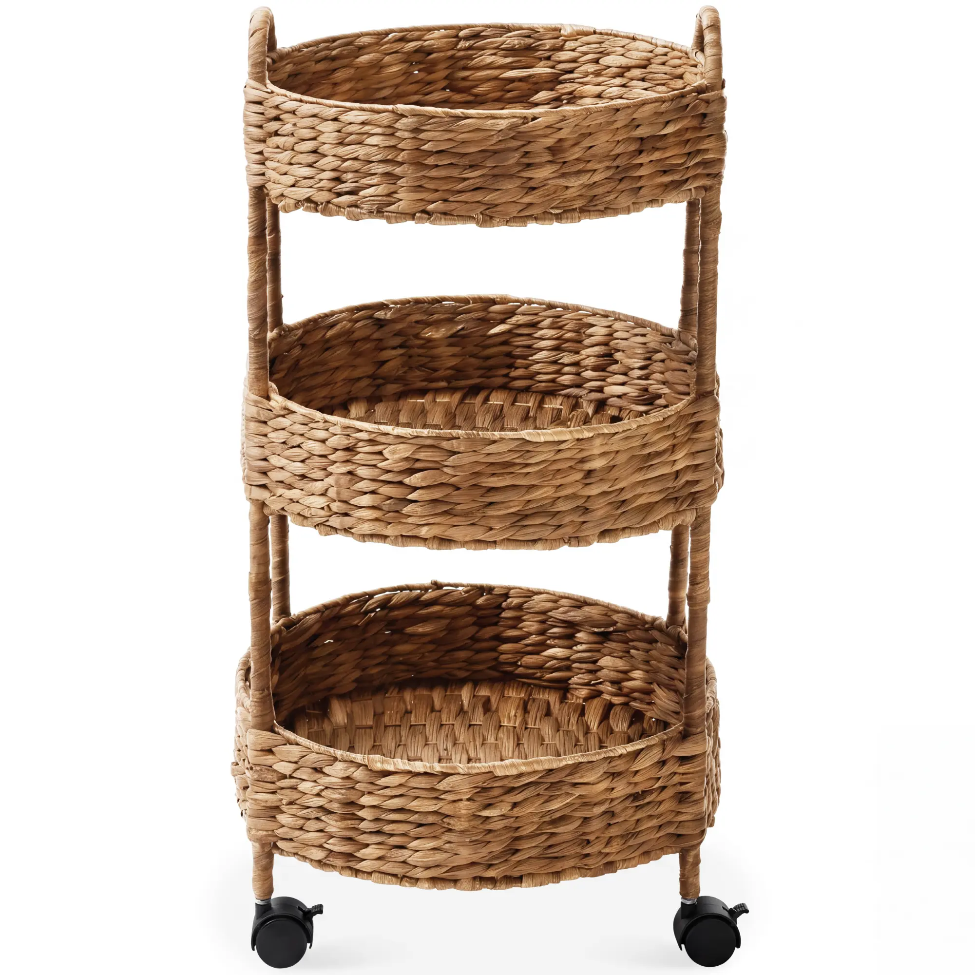 Best Choice Products 3-Tier Round Rolling Nursery Caddy w/Wheels, Utility Cart for Storage Organization