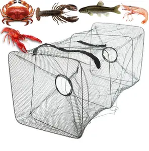 Fishing Bait Trap Fish Net Cast Dip Cage Crab Minnow Crawdad Shrimp Foldable