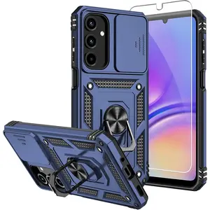 for Galaxy A16 5G Phone Case,Samsung Galaxy A16 5G Case,with Screen Protectors and Camera Cover,[Military Grade] 16ft.Drop Tested Cover with Magnetic Kickstand Protective Case for Samsung A16 5G, Blue