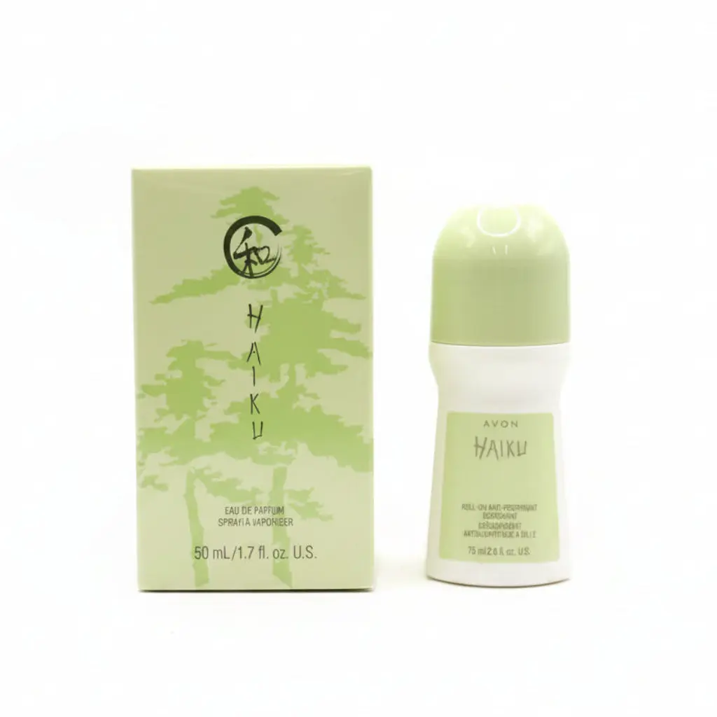 Avon Haiku Gift Set Bundle Eau de Parfum 50ml & Roll-On Antiperspirant Deodorant 75ml